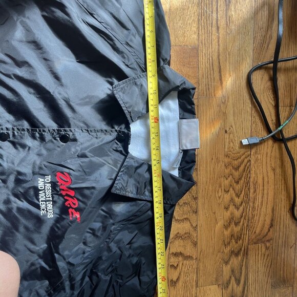 D.A.R.E. TO KEEP KIDS OFF DRUGS NYLON COACH JACKET Sz Xl BACK LOGO Rare Cardinal - Picture 14 of 14